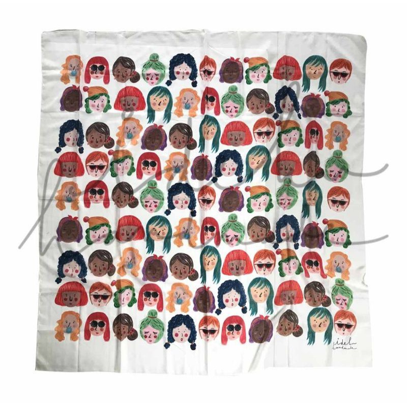 Scarf Besar Faces by Ideku Handmade (Booked widya)