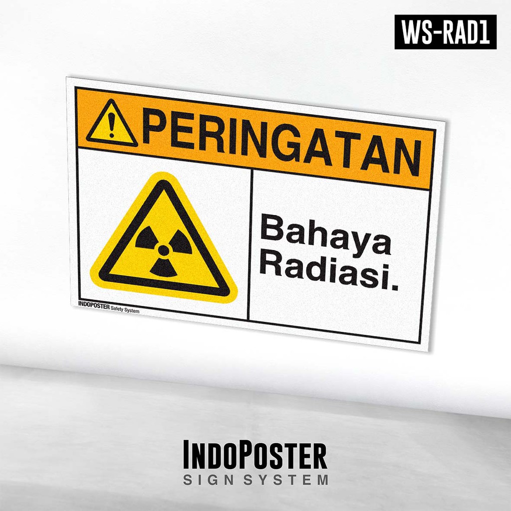 

Stiker Safety Sign Rambu K3 ANSI Peringatan Bahaya Radiasi