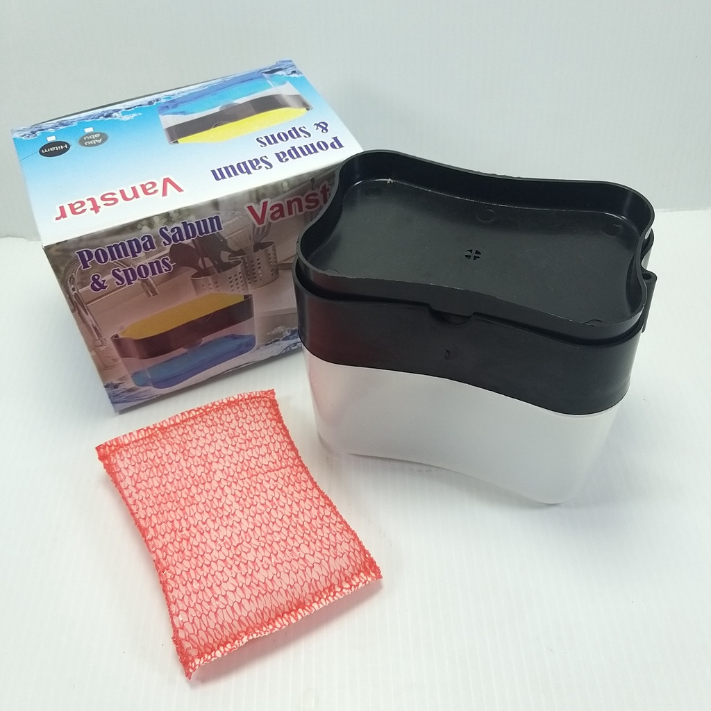 Soap Pump and Sponge Caddy / Spons Dispenser Sabun Cuci Piring Bulat