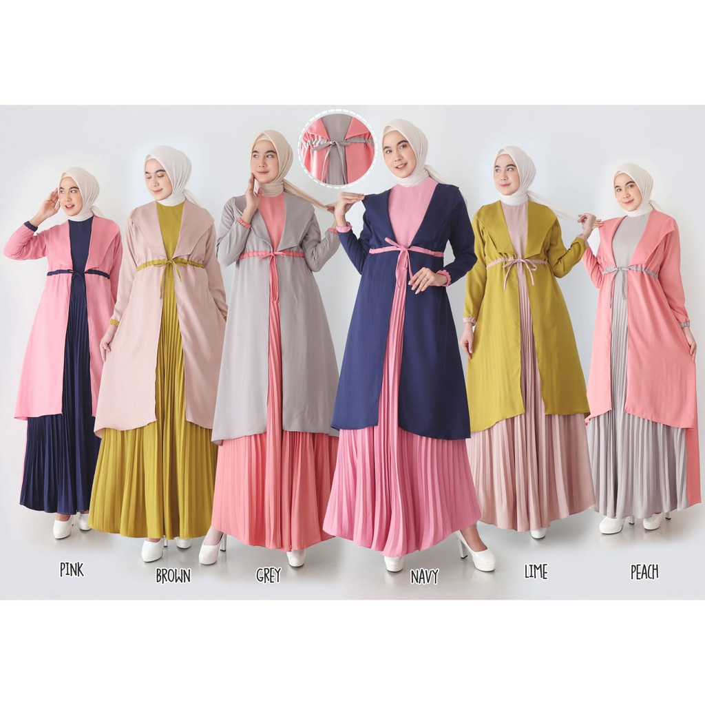 Gamis - gamis plisket wanita 545