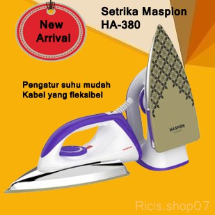 New Arrival Setrika Maspion HA-380 / HA380 / HA 380 + BUBBLEWRAP