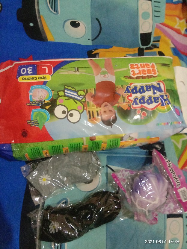 Shower Puff Bath Sponge Mandi Labu Spons Mandi Warna Rainbow Spon Lap Bulat Pelangi Warna Warni