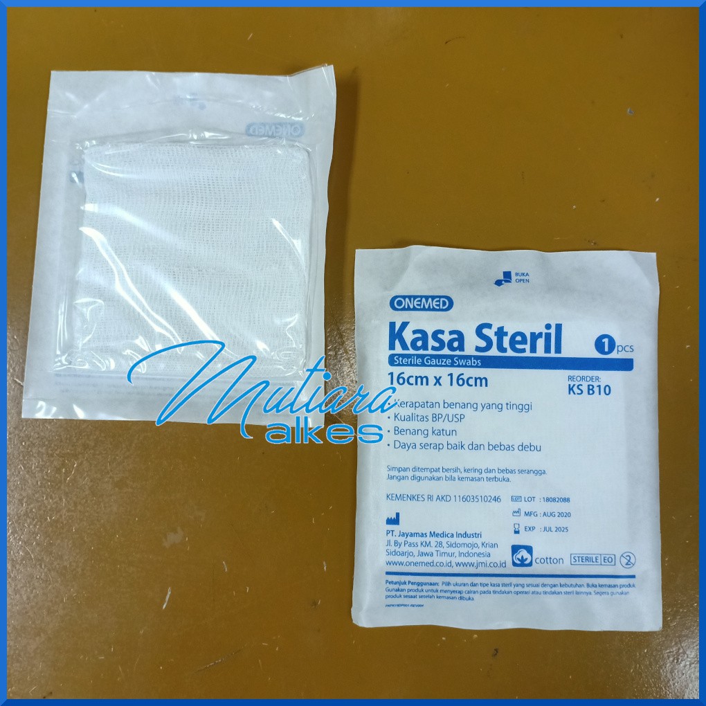 KASA STERIL ONEMED STERILE 16 CM X 16 CM ( 1BOX isi 10 PCS )