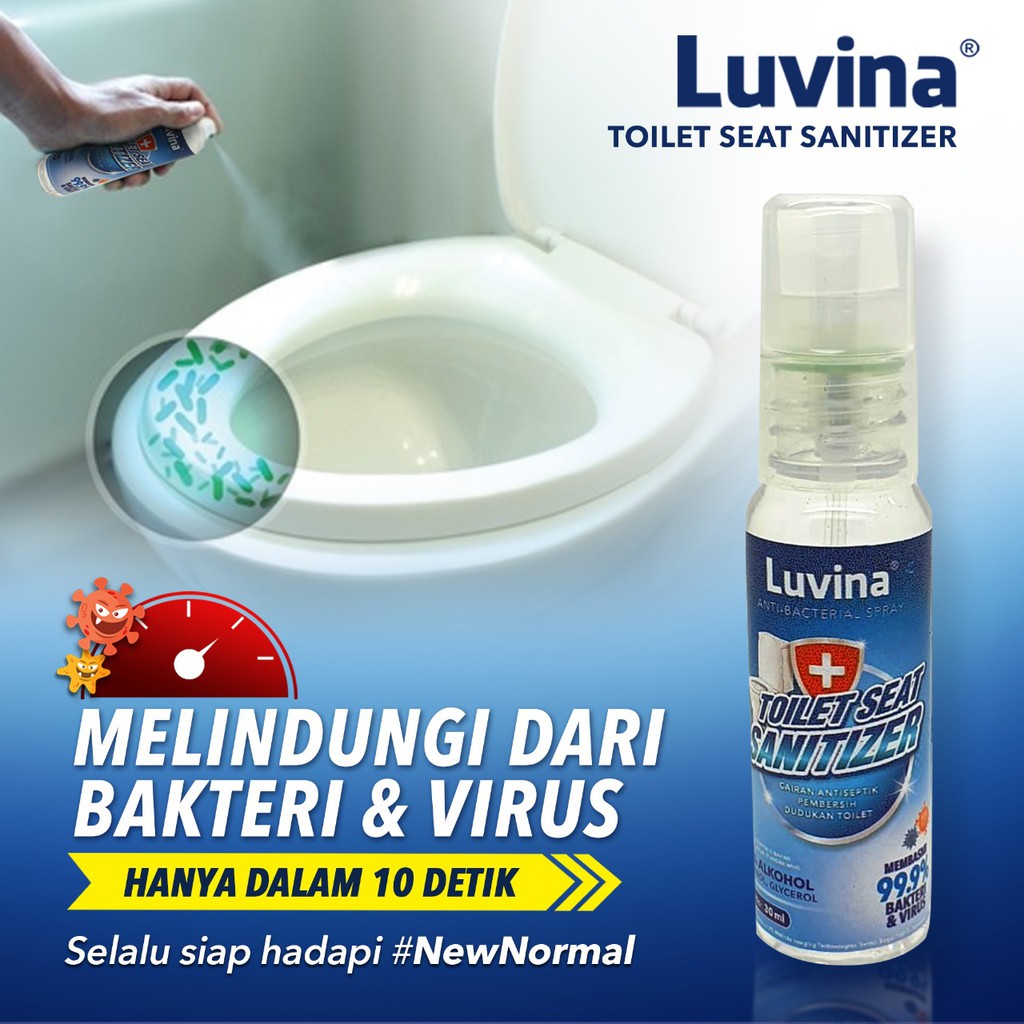 Luvina Toilet Seat Sanitizer Disinfectant Spray - Pembersih Toilet