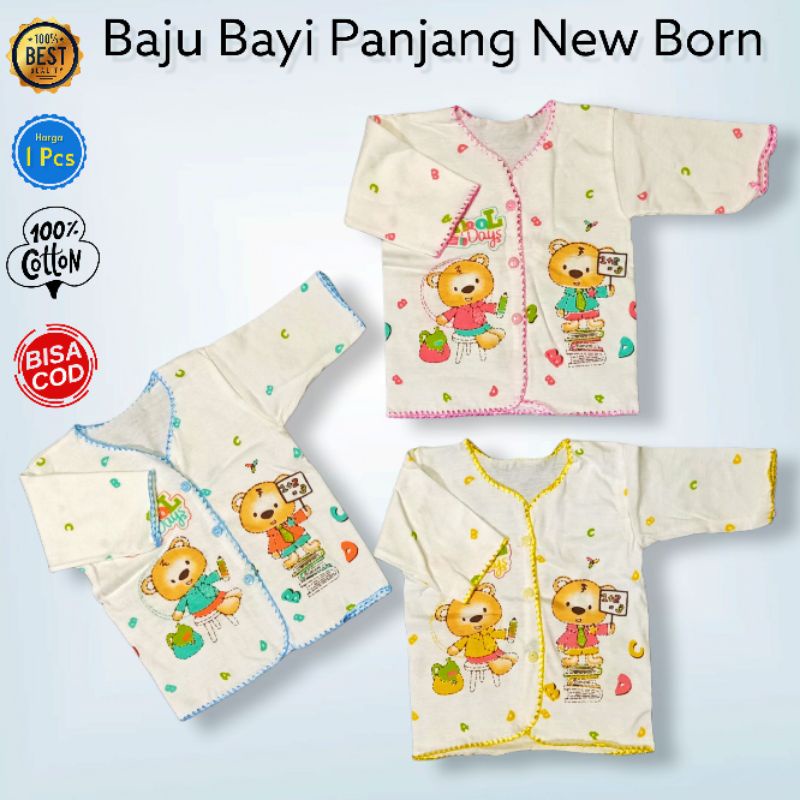 Baju Bayi Lengan Panjang TITIKU Katun Halus Size Newborn Atasan Bayi Baru Lahir Lengan Panjang SNI TITIKU 100% Katun