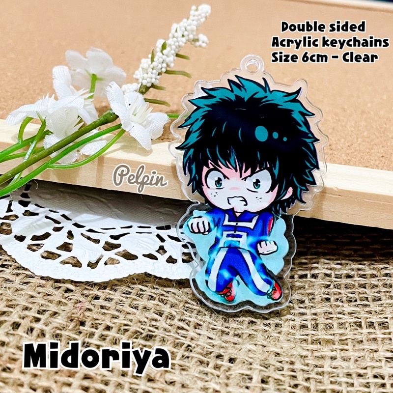 my Gantungan kunci Boku NO HERO ACADEMIA todoroki shoto deku midoriya izuku clear 6cm besar anime