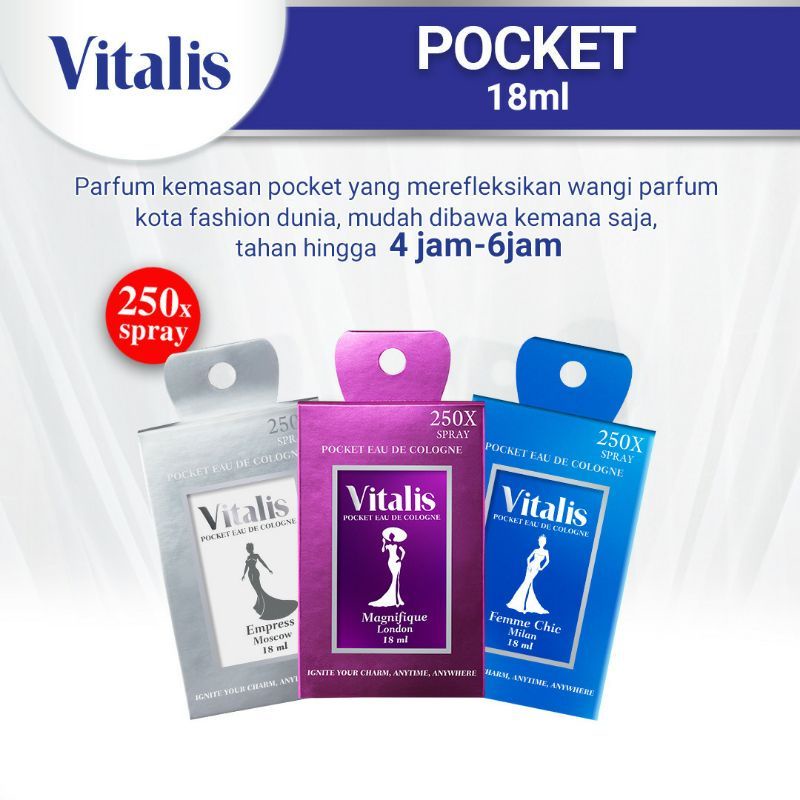 Vitalis Poket Eau De Cologne 18ml