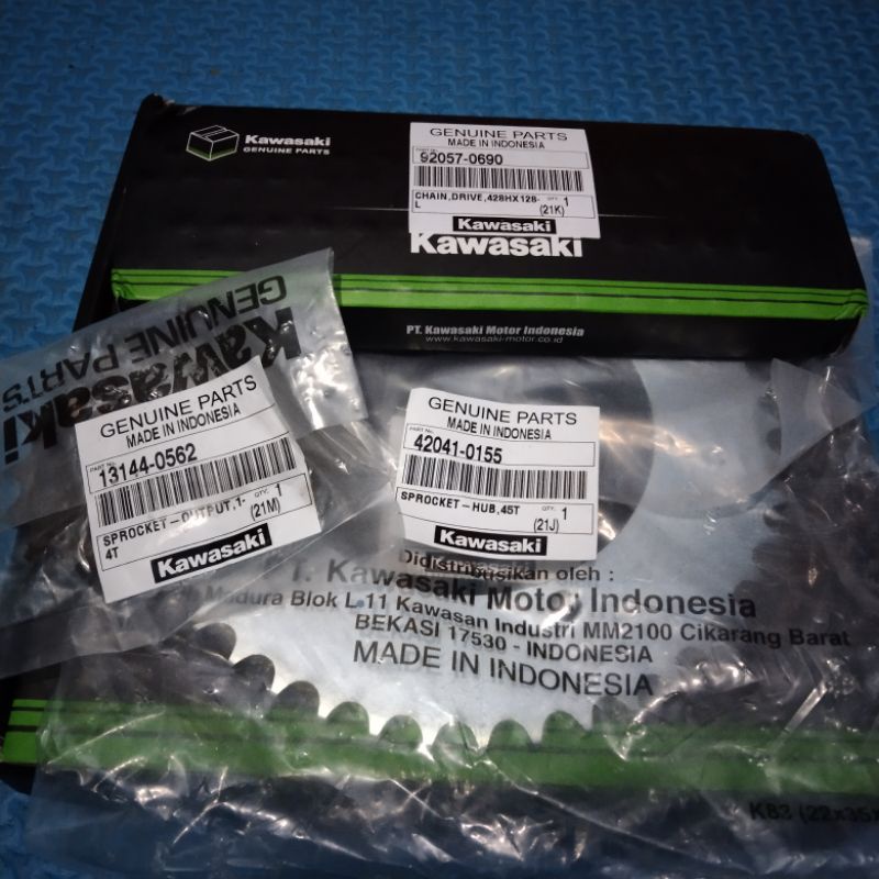 chain kit gir set gear set D-Tracker dtracker original Kawasaki p1005-0012