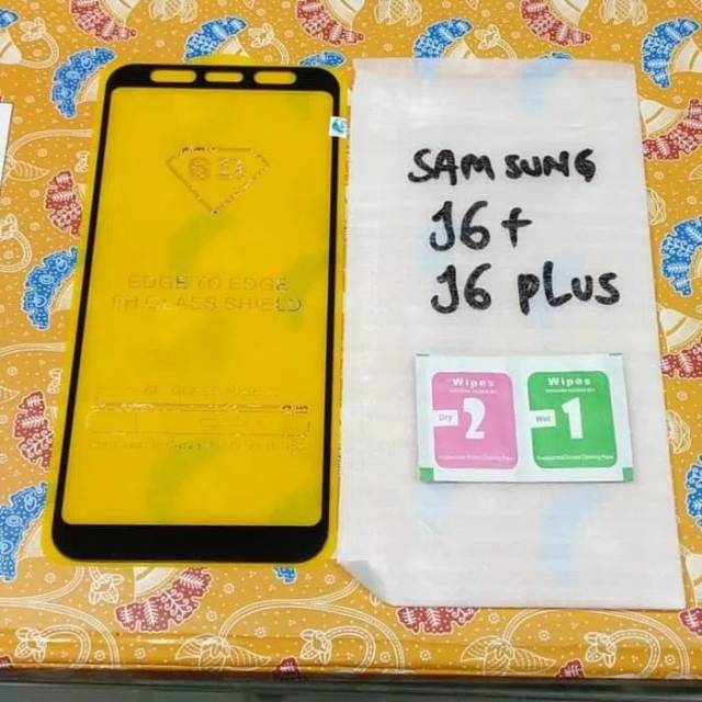 Tempered Glass Samsung J6+ Screen Guard J6 Plus Full Layar