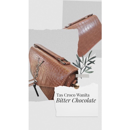 Tas selempang wanita YSL / Tas Croco mini
