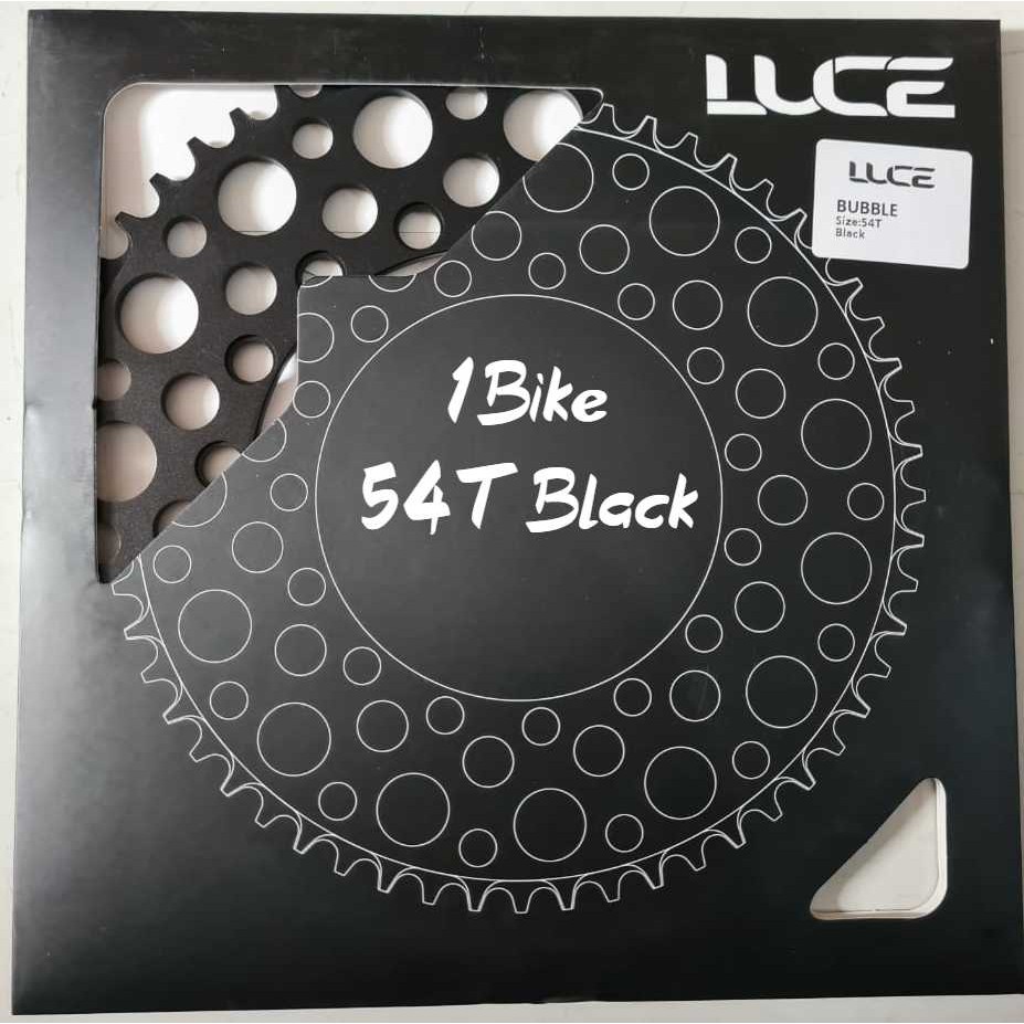 Chainring Luce 54T BCD 130 Bubble Black &amp; Red