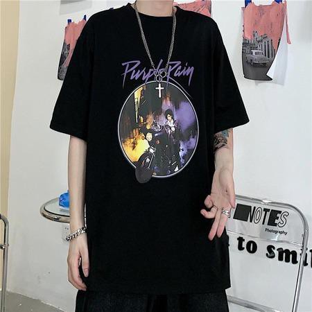 AFI - VC - Kaos Oversize Wanita Purple Rain (LD 106, P 65)