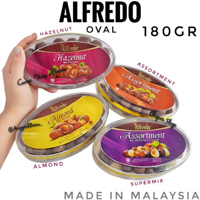 

BUY 2 FREE 1 Coklat Alfredo Oval 180gram / Cokelat Alfredo