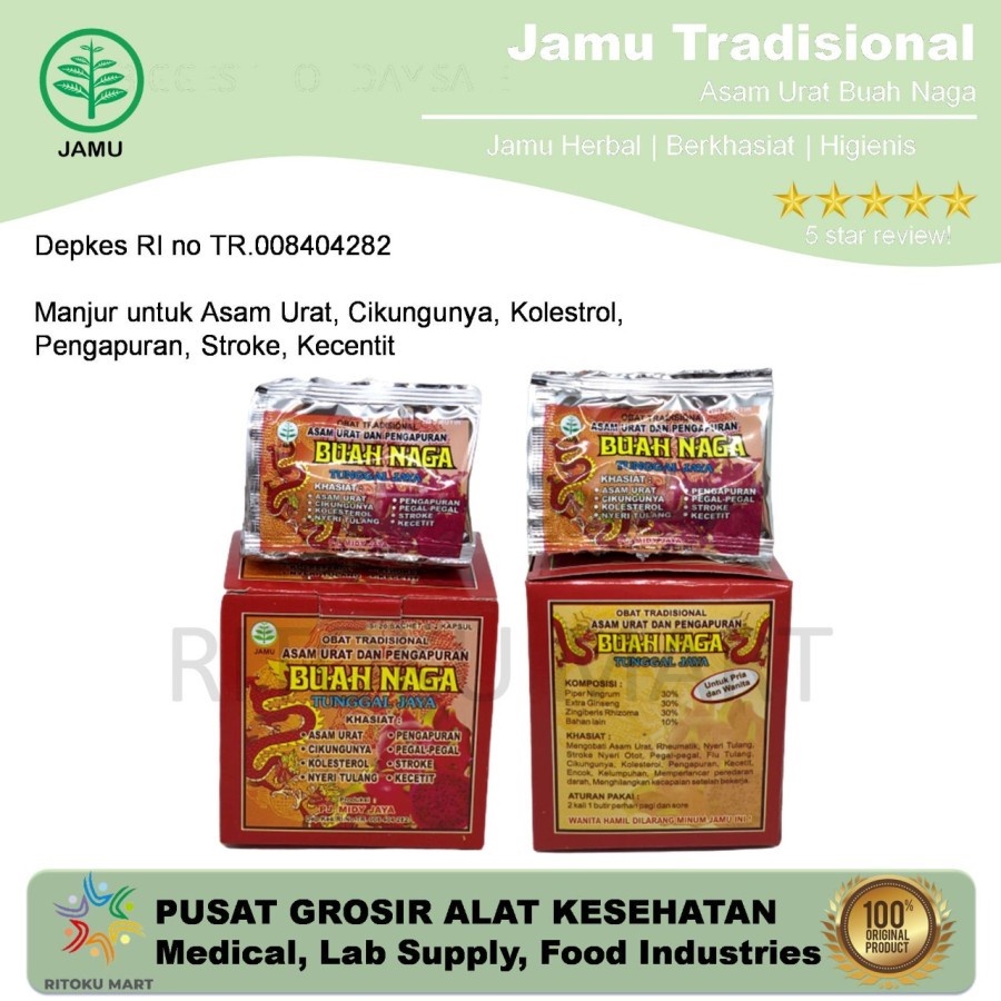 OBAT TRADISIONAL BUAH NAGA TUNGGAL JAYA - ASAM URAT DAN PENGAPURAN