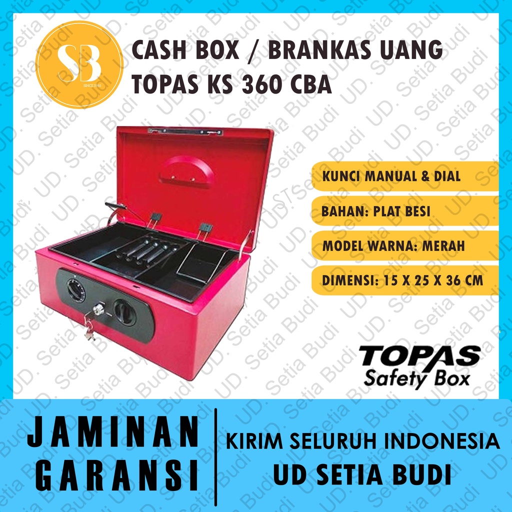 Cash Box TOPAS KS-360 CBA Brankas Simpan Uang 360