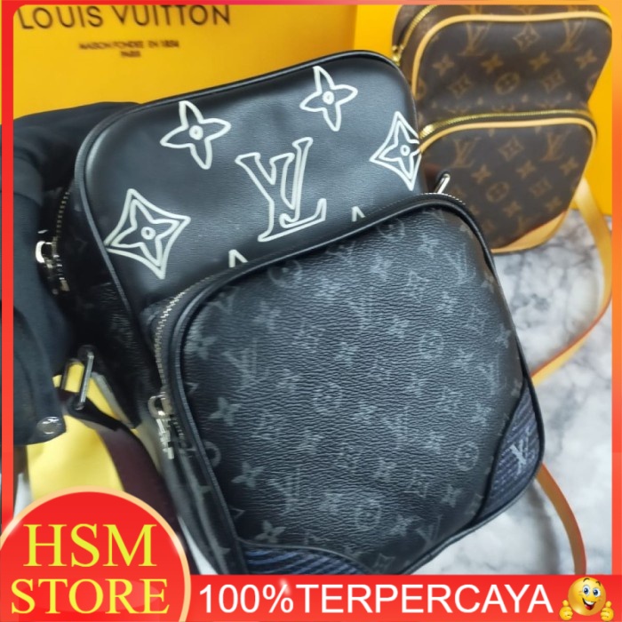 TAS SELEMPANG/ SLING BAG PRIA LV AMAZON MIRROR ORIGINAL TSP-175 DG - Hitam