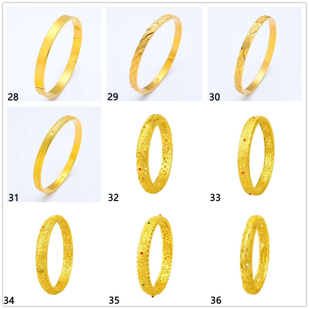 Perhiasan Gelang Lapis Emas Asli Kadar 375 Desain 50 Gaya Korea Minimalis Dapat Disesuaikan Untuk Wanita