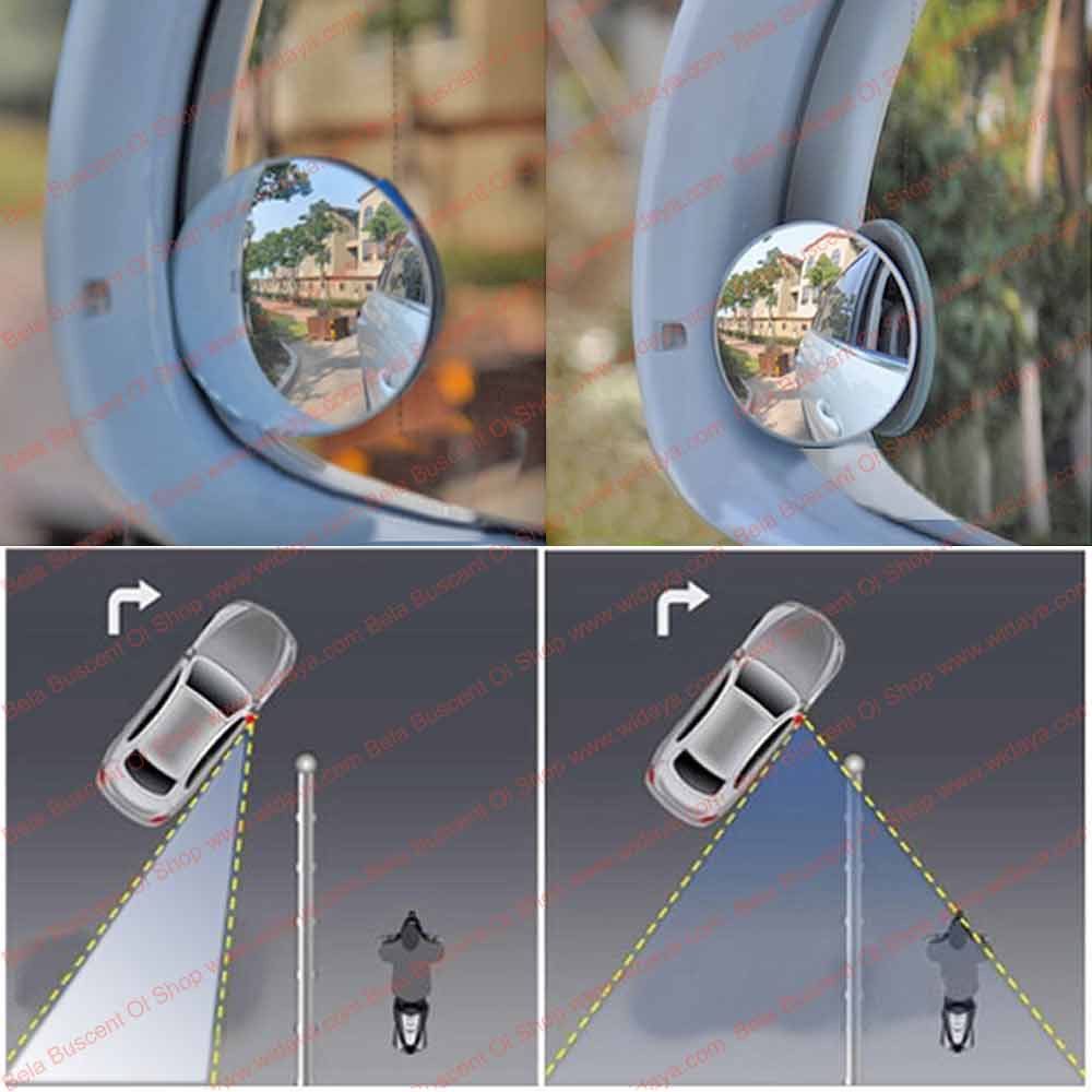 Spion Tempel Tambahan O D Type Motor Mobil Bundar Cembung Mobil Konveks Borderless Car Mirrors No Border 360 Degree Frameless Convex Blind Spot Mirror