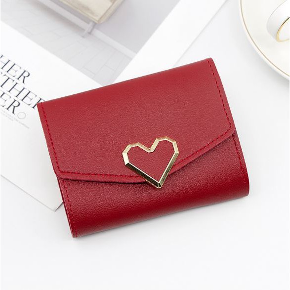 DSM DOMPET WANITA KECIL LOVE DWK-2007 / DOMPET WANITA KEKINIAN DOMPET WANITA MURAH IMPORT#BISA COD-MERAH TUA 2007