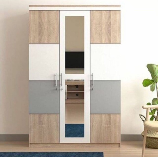 Lemari Pakaian Minimalis / Lemari Pakaian 3 Pintu