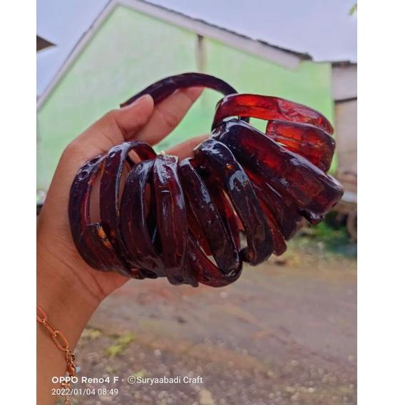 GELANG AKAR BAHAR merah kristal bahan pilihan asli original TEMBUS CAHAYA {MSK.21My22r}