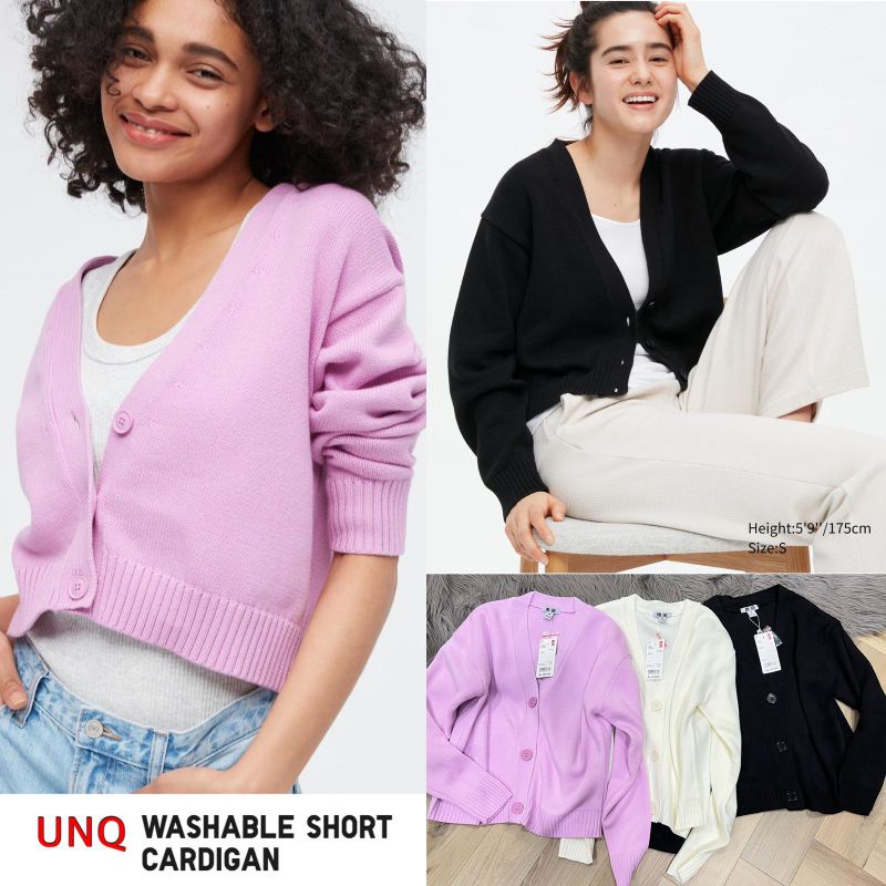 unq washable button knit sweater