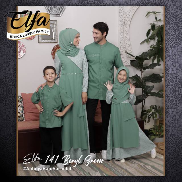 SARIMBIT ETHICA ELFA 141 BERYL GREEN (KAGUMI 150, KAGUMI KIDS 53, KAHFI 109, KAHFI KIDS 83)