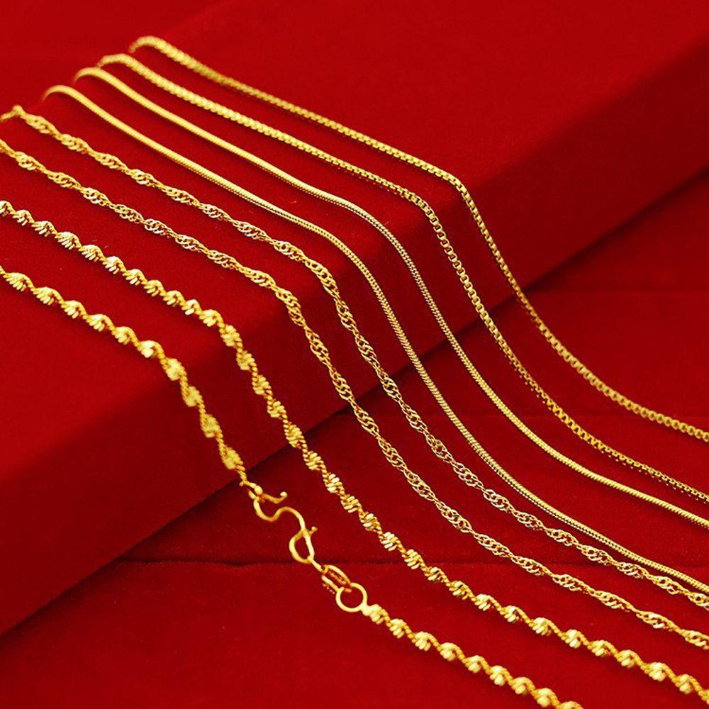 Mxbeauty Vietnam Pasir Kalung Emas Minoritas Sederhana Klavikula Rantai Hadiah Liburan Ibu DIY Tembaga Wanita Perhiasan Aksesoris