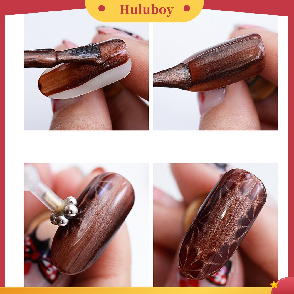Huluboy Huluboy♡ Pen Magnetik Dua Sisi Untuk Kutek Gel UV 3D DIY