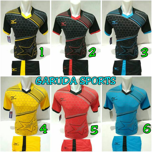 Kaos voli seragam team volly baju Olahraga Jersey Bola Kaos Setelan Futs