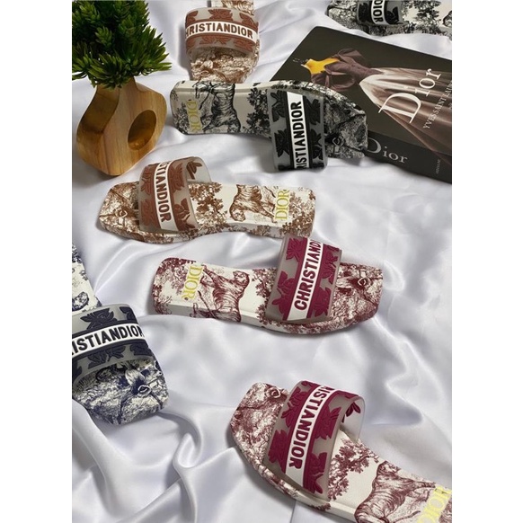 REAL PICT & VIDEO || SANDAL FLAT DIOR