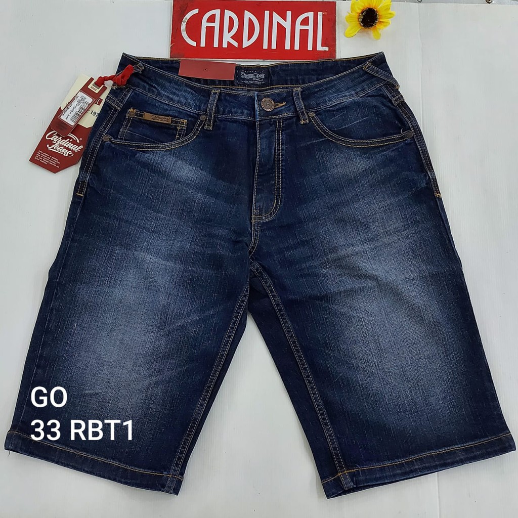 gof 33-CBV CARDINAL JEANS Celana Pria Celana Pendek Bermuda Casual Sobek Slimfit Reguler Fit Reguler