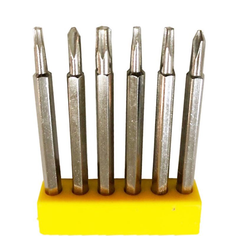 OBENG FREED 6 in 1 set untuk laptop hp ujung magnet mata plus + minus - bintang professional tools