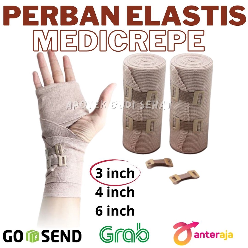Perban Elastis Medicrepe ONEMED Perban Keseleo Perban Patah Tulang Perban Penopang 3 inch 7,5cmx4,5m