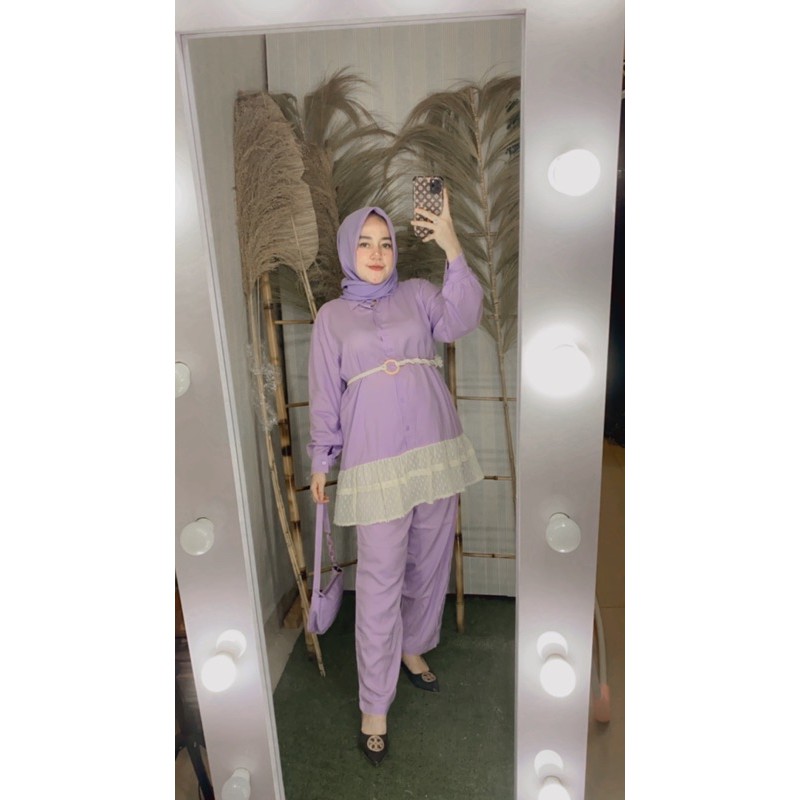 

set lilac renda