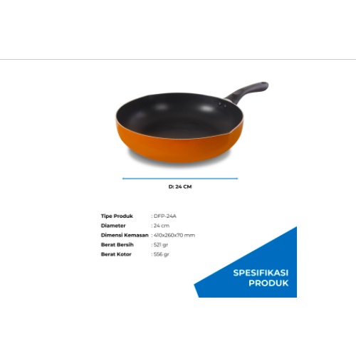 [ Miyako ] Deep Fry Pan / Penggorengan Teflon / Wok Pan - ANTI LENGKET!