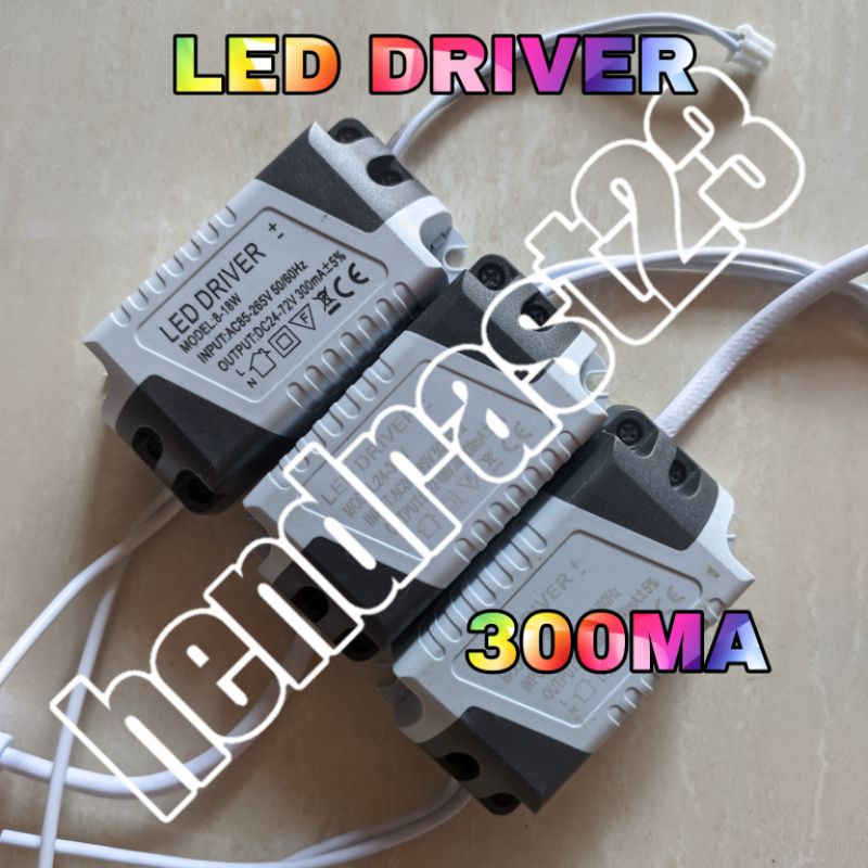 LED DRIVER 300MA DAN 270MA / DRIVER LED DOWNLIGHT / LED HPL / LED DRIVER 3W 6W 12W 18W 24W 36W / 300