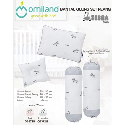 Omiland Bantal Guling Bayi Omiland Set Peang Zebra Series - ALD