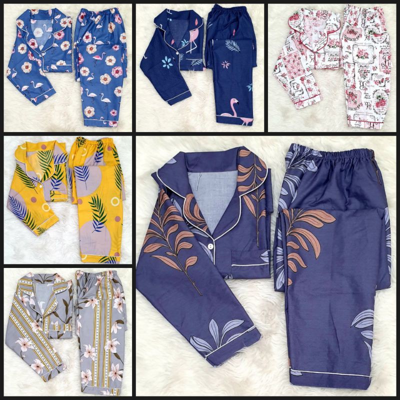 Baju tidur wanita piyama PP bahan soft katun adem all size-5