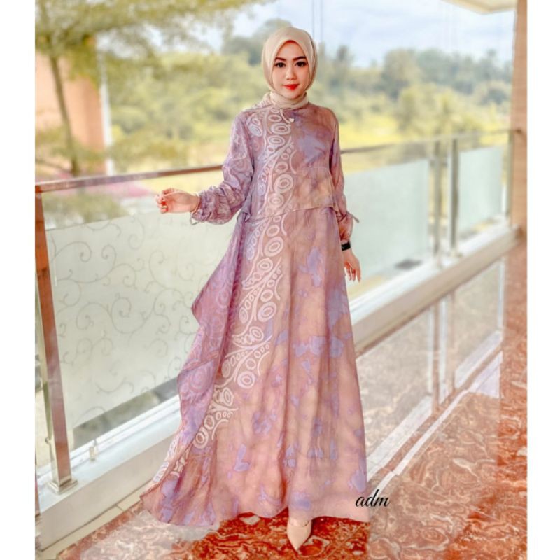 Gamis Silk Sutra berkualitas dress muslim cantik bisa cod