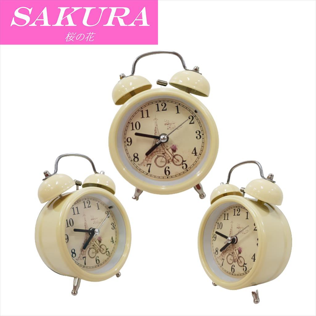 SAKURA Jam Weker/ Jam Beker Kring/ Jam Alarm Kring Bulat 240