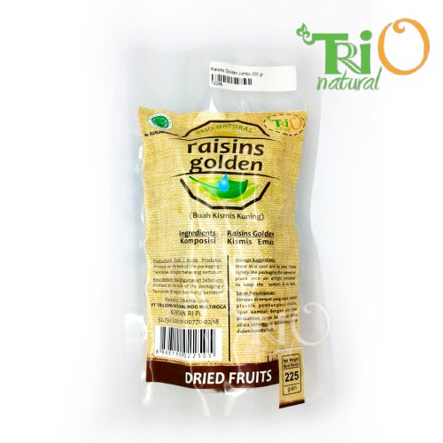 

Trio Natural Raisins Golden 225 gram