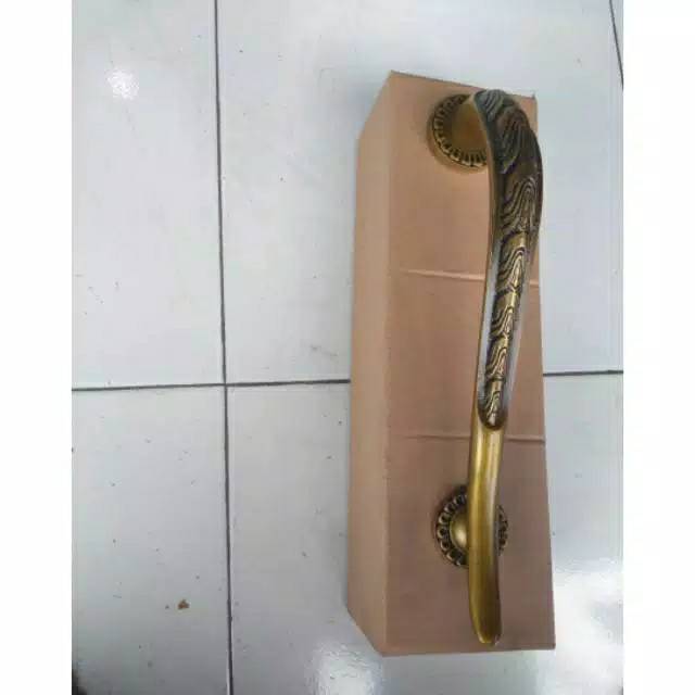 Handle Pintu / Gagang Pintu Rumah Pagar Aluminium Antik Motif Taring 31cm