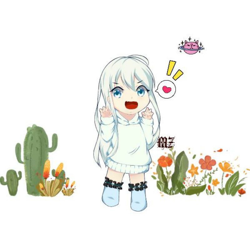 Ilustrasi Chibi Custom (hanya berupa gambar digital)