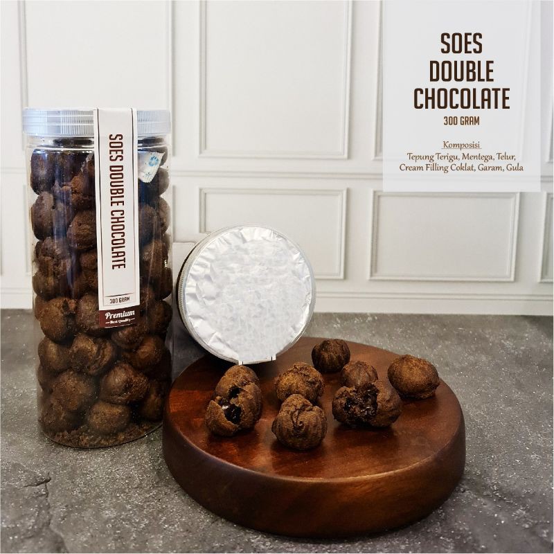 

Makanan Ringan Soes Chocolate Vanila Double Chocolate
