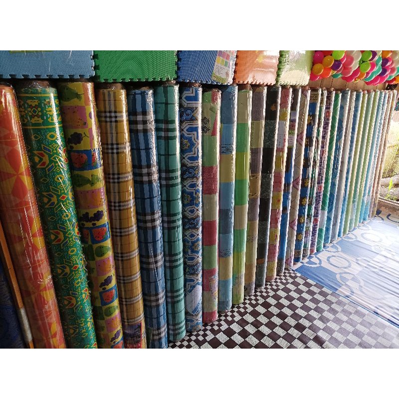 Tikar Lantai Karpet Lantai Karpet Plastik Berbagai Motif Lebar 120cm @permeter