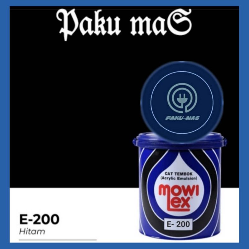 cat tembok mowilex interior 1 kg Hitam