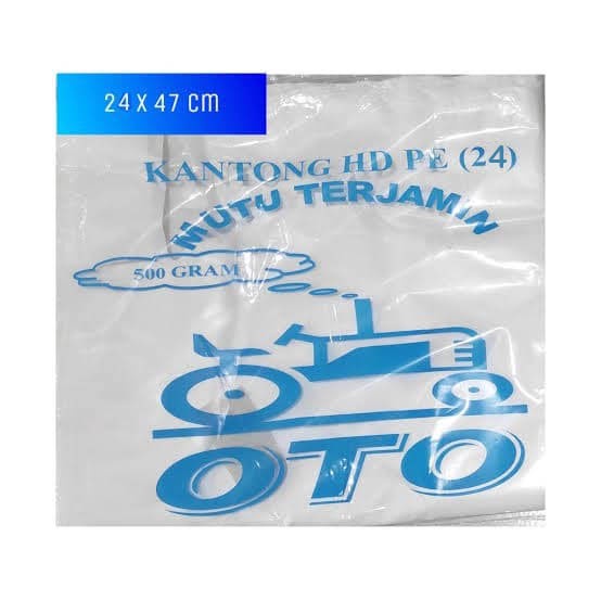 Kantong HD PE OTO Putih Ukuran 24 - 35 | Kantong Kresek Putih Merk OTO