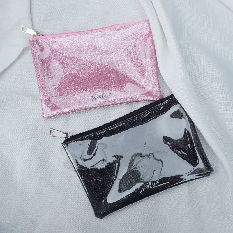 

pouch transparan tempat pensil Transparan Glitter