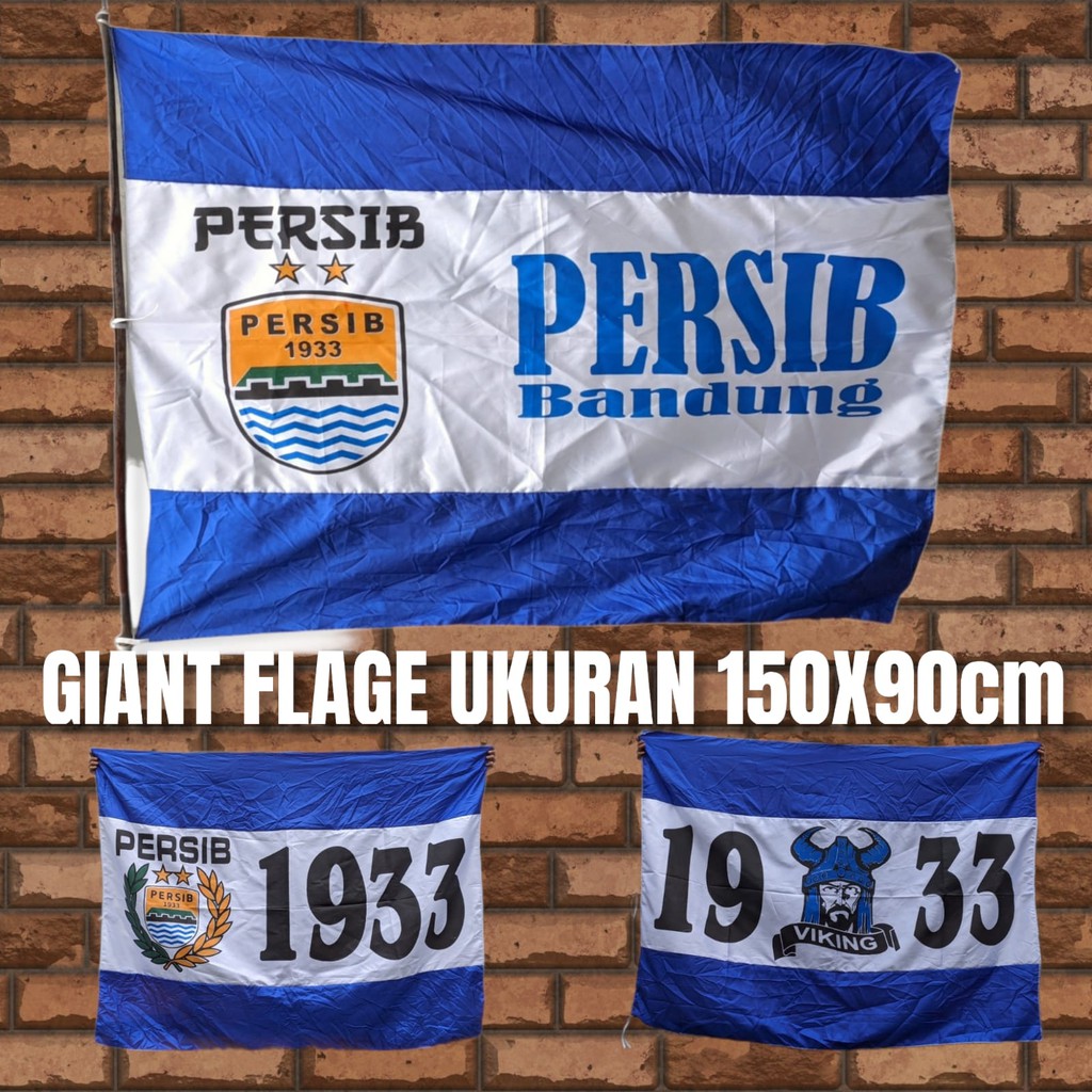 GIANT FLAGE BENDERA BESAR PERSIB VIKING 1933 150X90cm